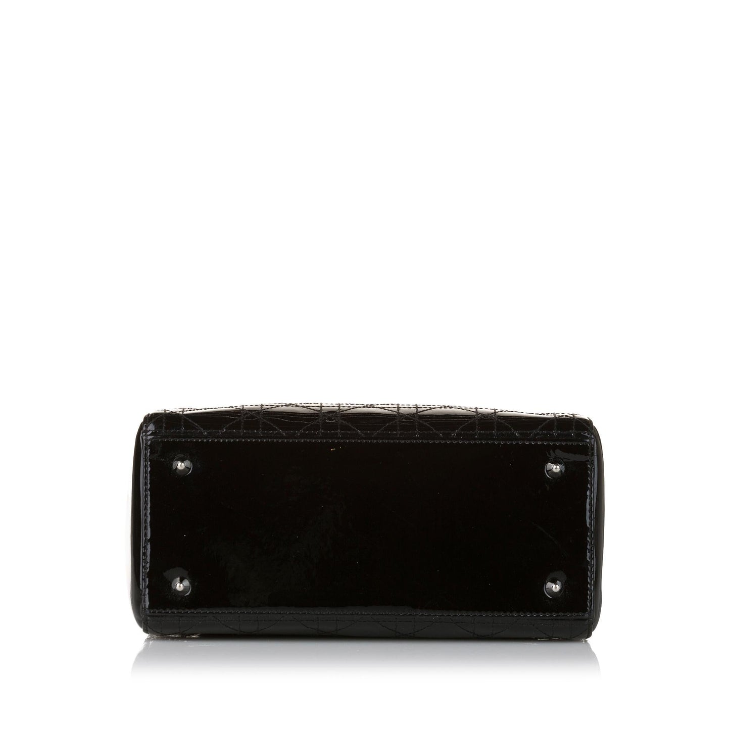 Dior Cannage Stitch Lady Dior Patent Leather Handbag (SHG-a9Bh5T)