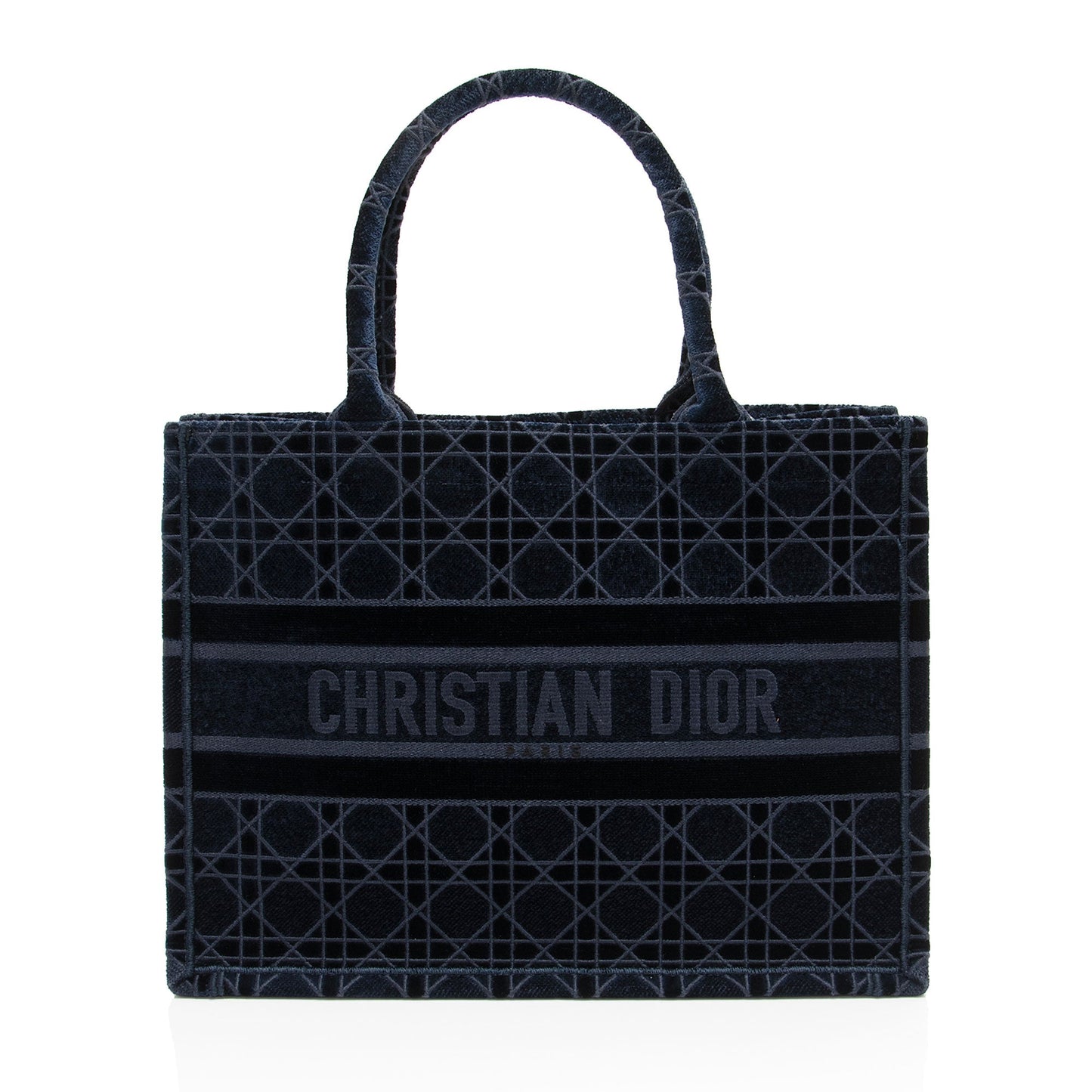 Dior Velvet Cannage Medium Book Tote (SHF-4XXPop)