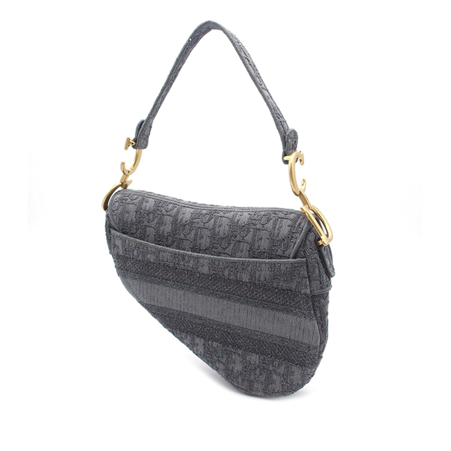 Dior Classic Oblique Canvas Embroidered Saddle Bag (SHG-B83Oth)
