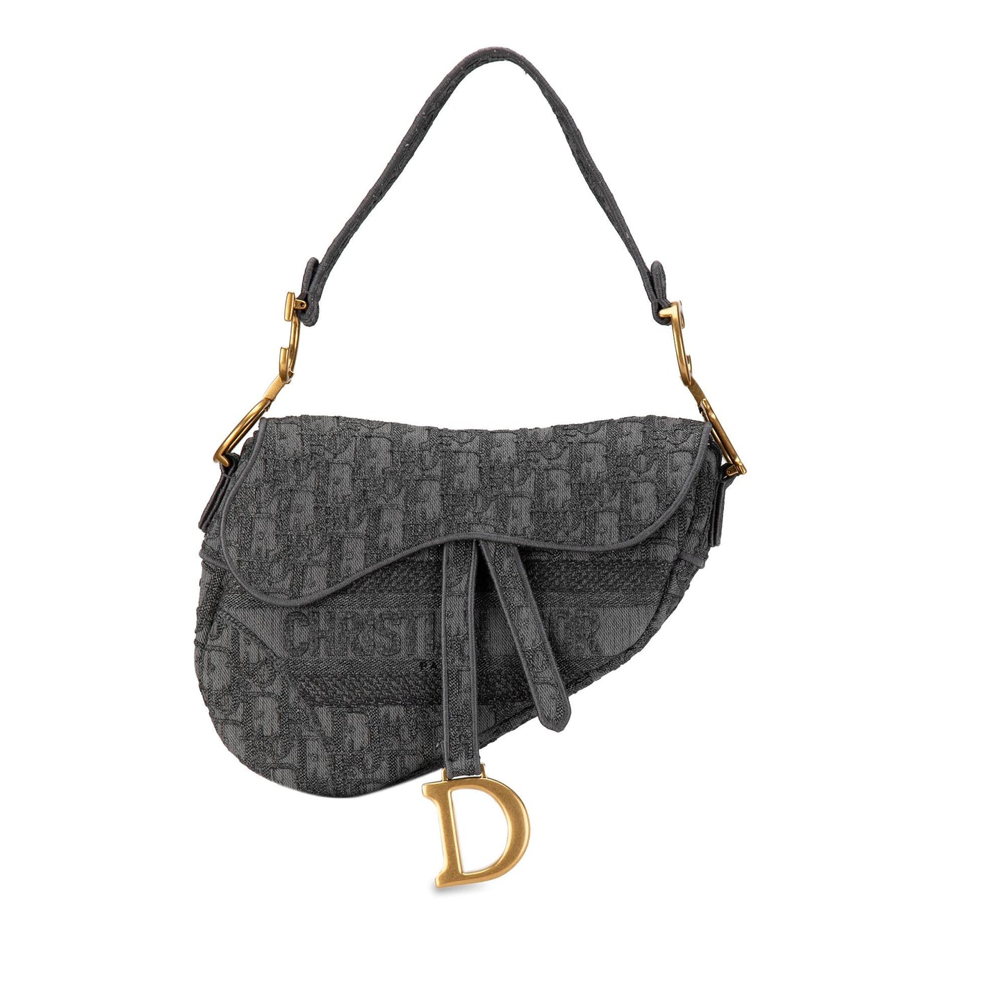 Dior Classic Oblique Embroidered Canvas Saddle Bag (SHG-4UByc7)