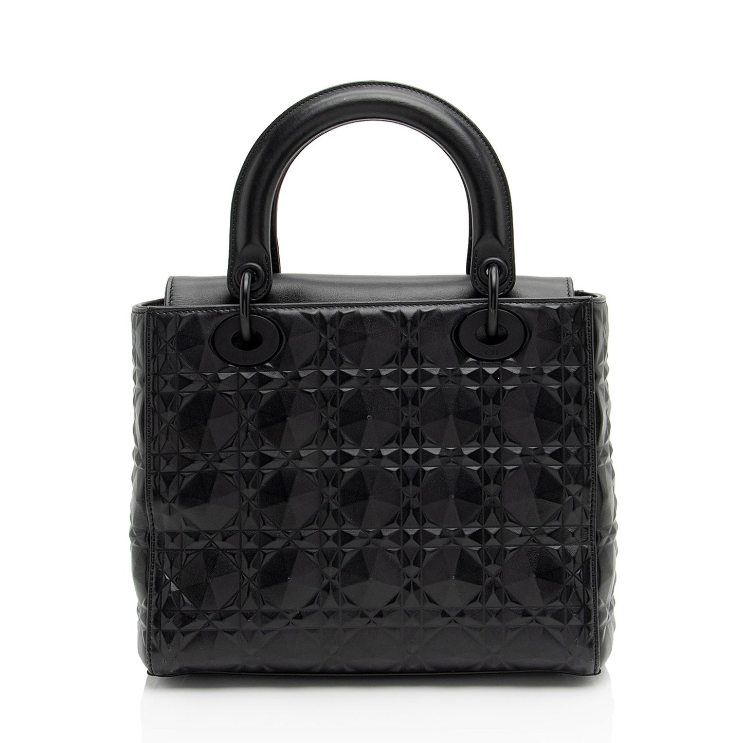 Dior Diamond Calfskin Lady Dior Medium Tote (SHF-39Dale)