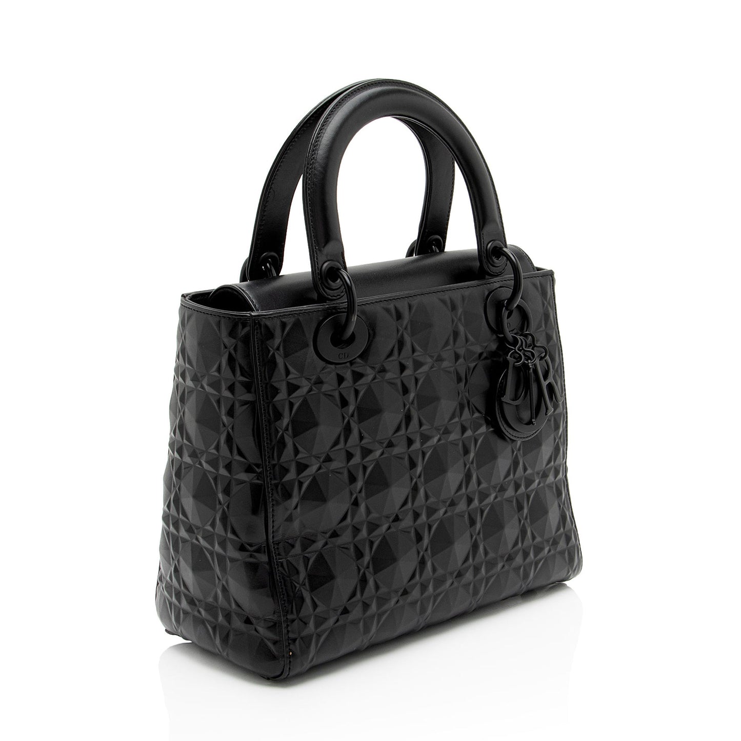 Dior Diamond Calfskin Lady Dior Medium Tote (SHF-39Dale)