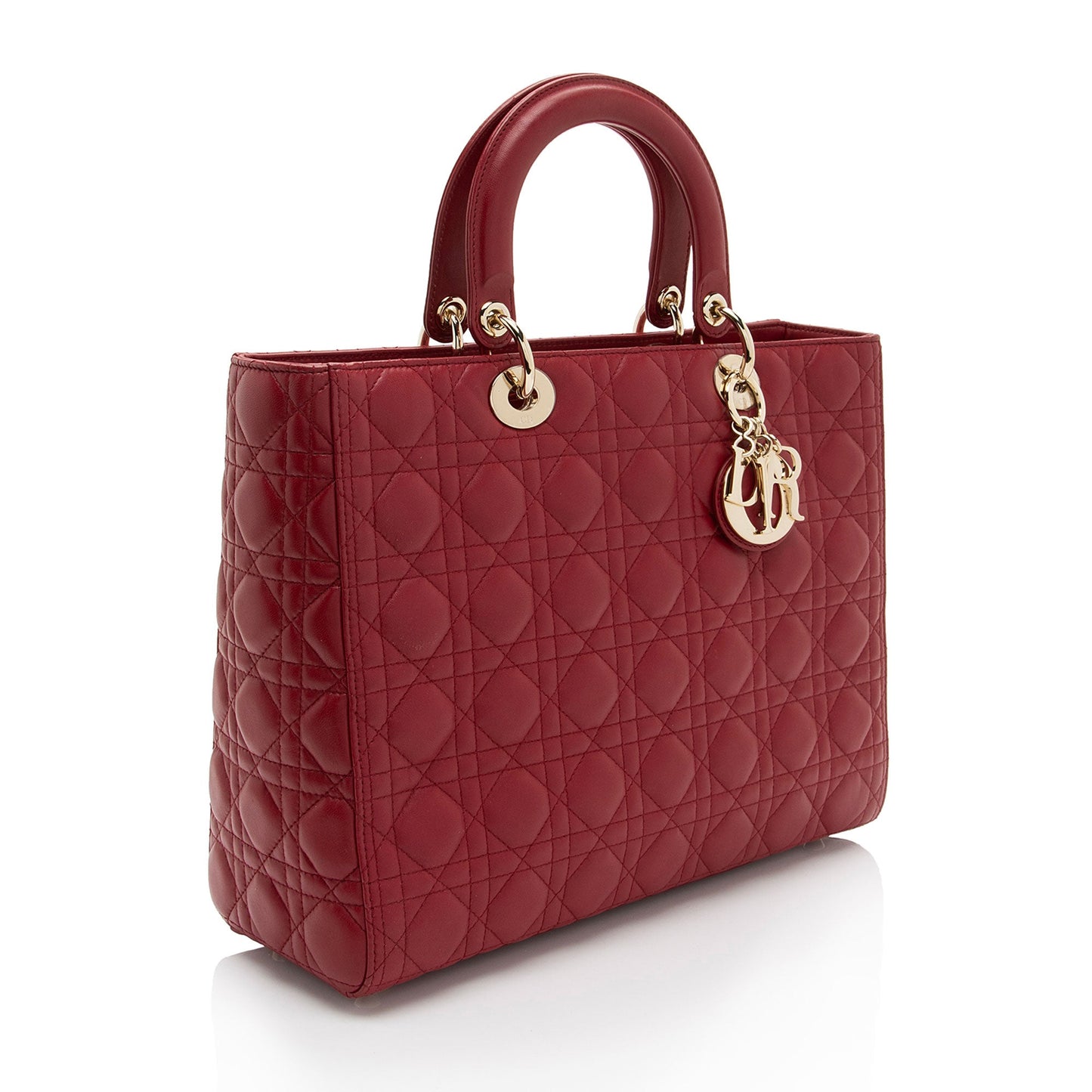 Dior Lambskin Lady Dior Large Tote (SHF-QajY9m)
