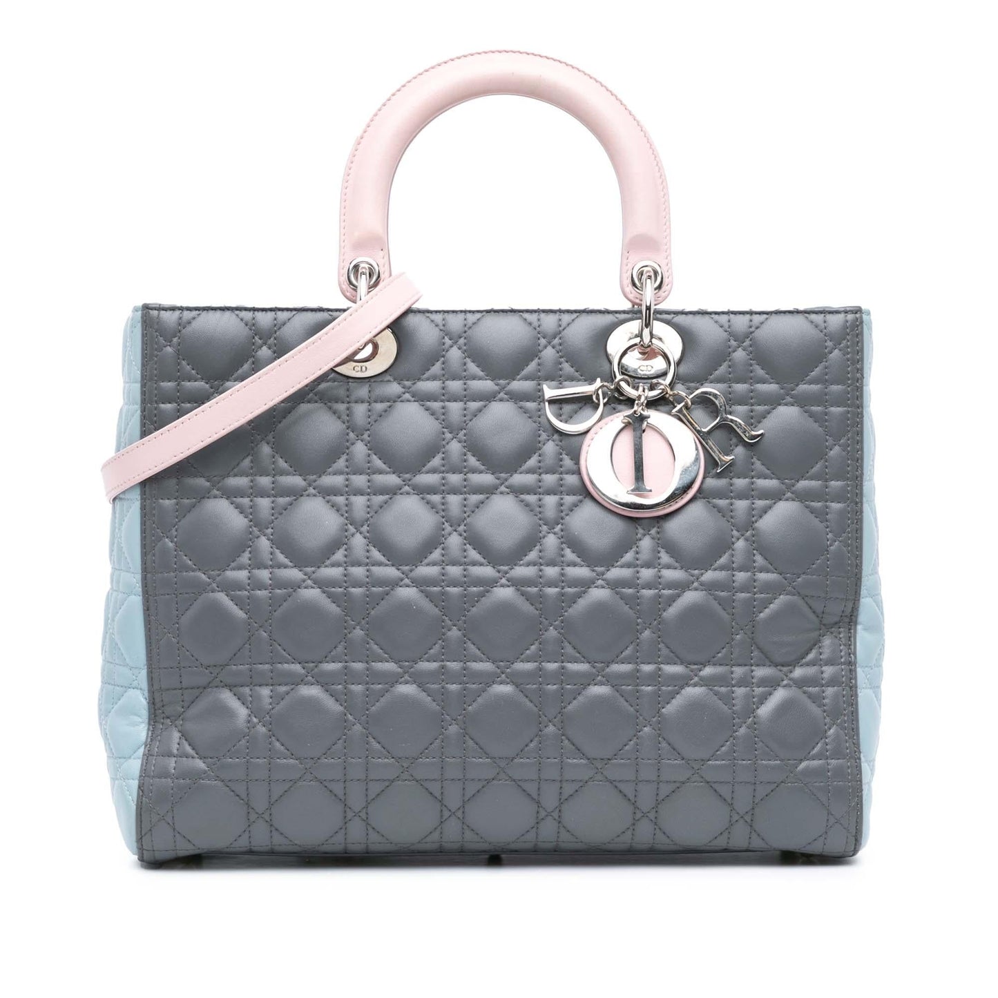 Dior Large Bicolor Lambskin Cannage Lady Dior (SHG-0AeP04)
