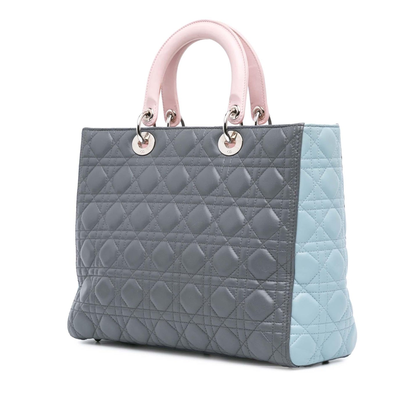 Dior Large Bicolor Lambskin Cannage Lady Dior (SHG-0AeP04)