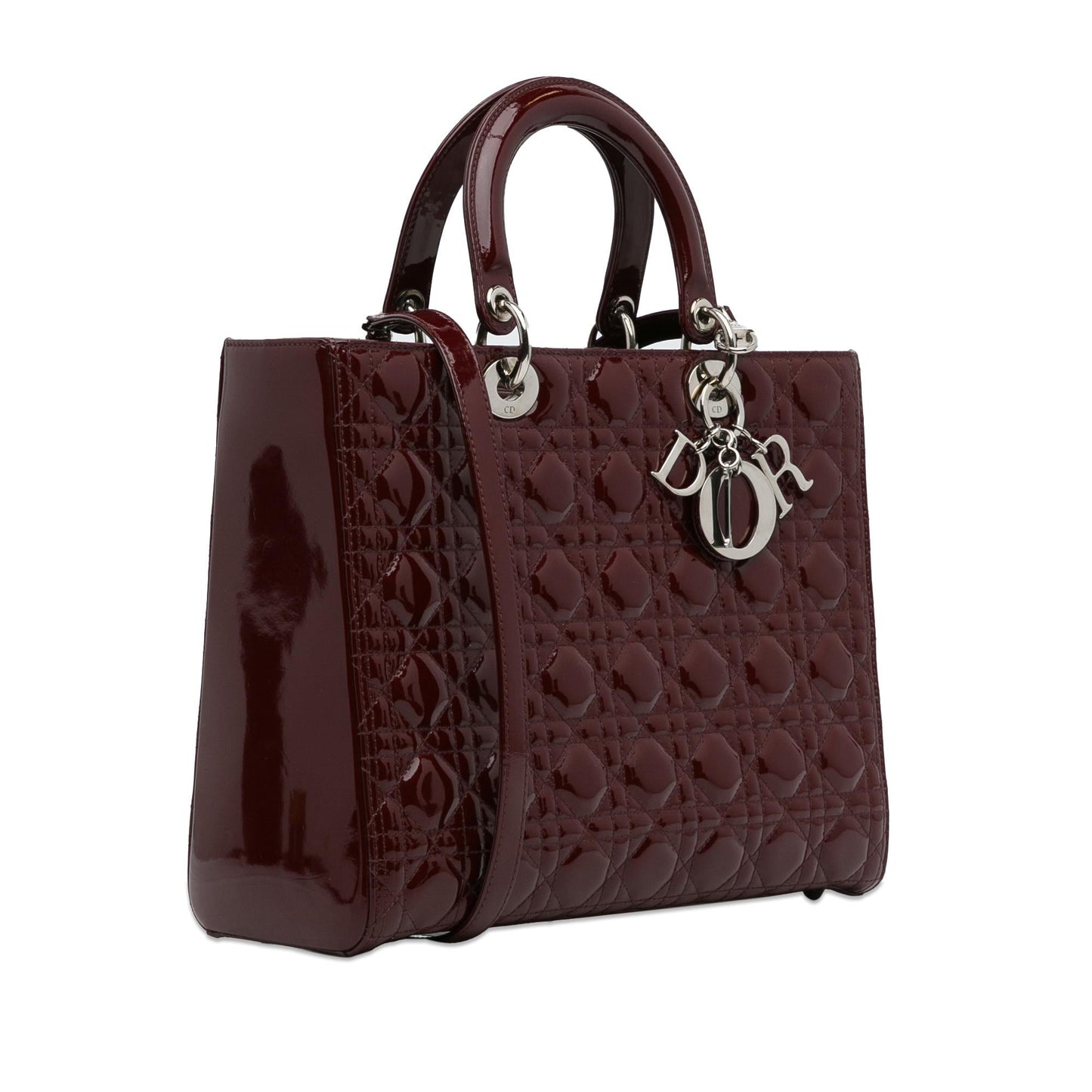 Dior Large Cannage Patent Lady Dior (SHG-P4TbsK)