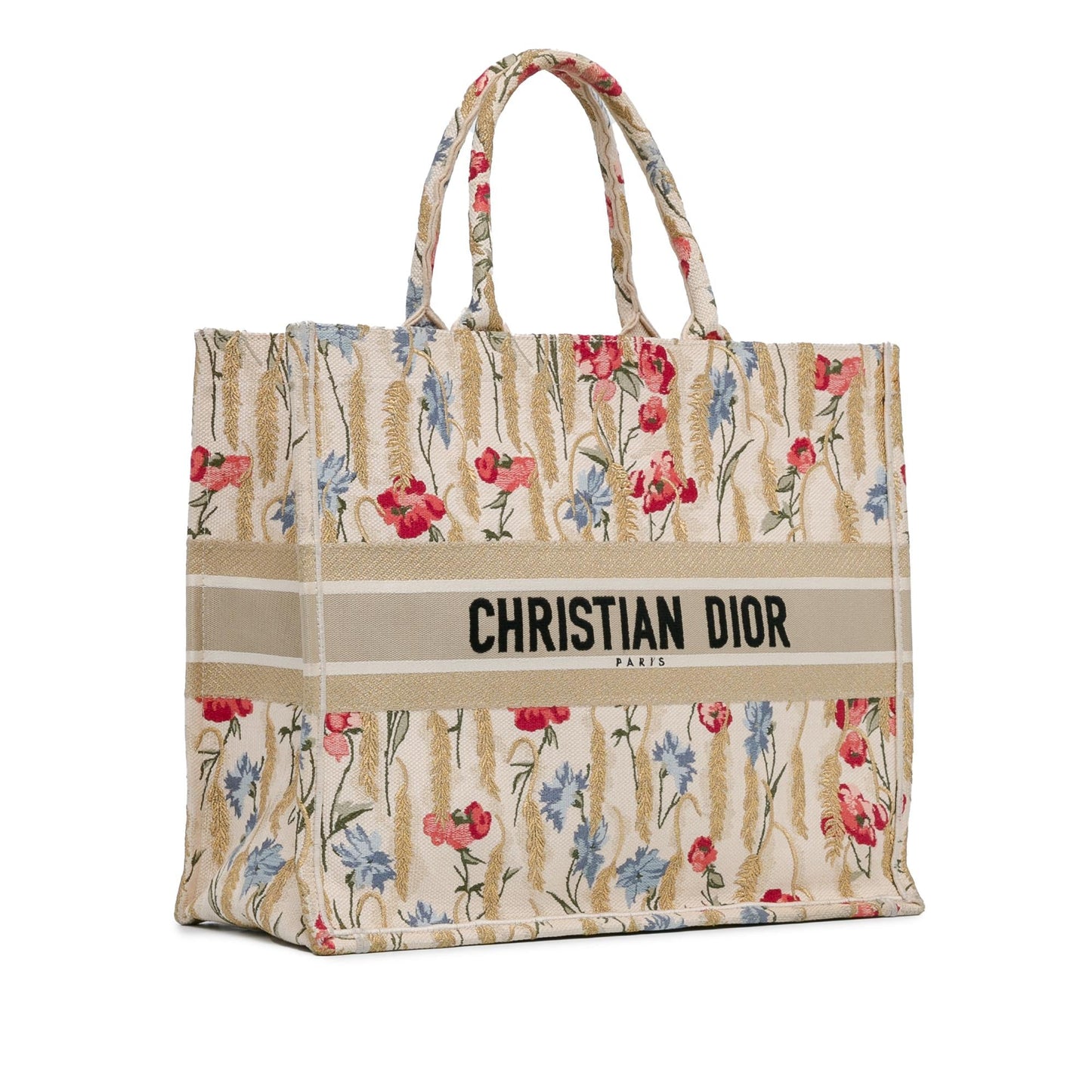 Dior Large Embroidered Hibiscus Book Tote (SHG-jZD0DI)