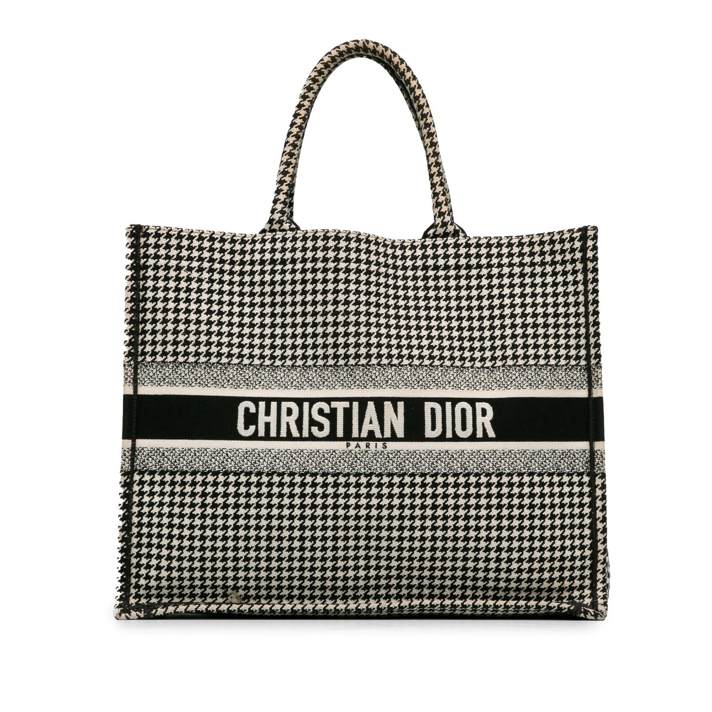 Dior Large Houndstooth Book Tote (SHG-uAGZEe)