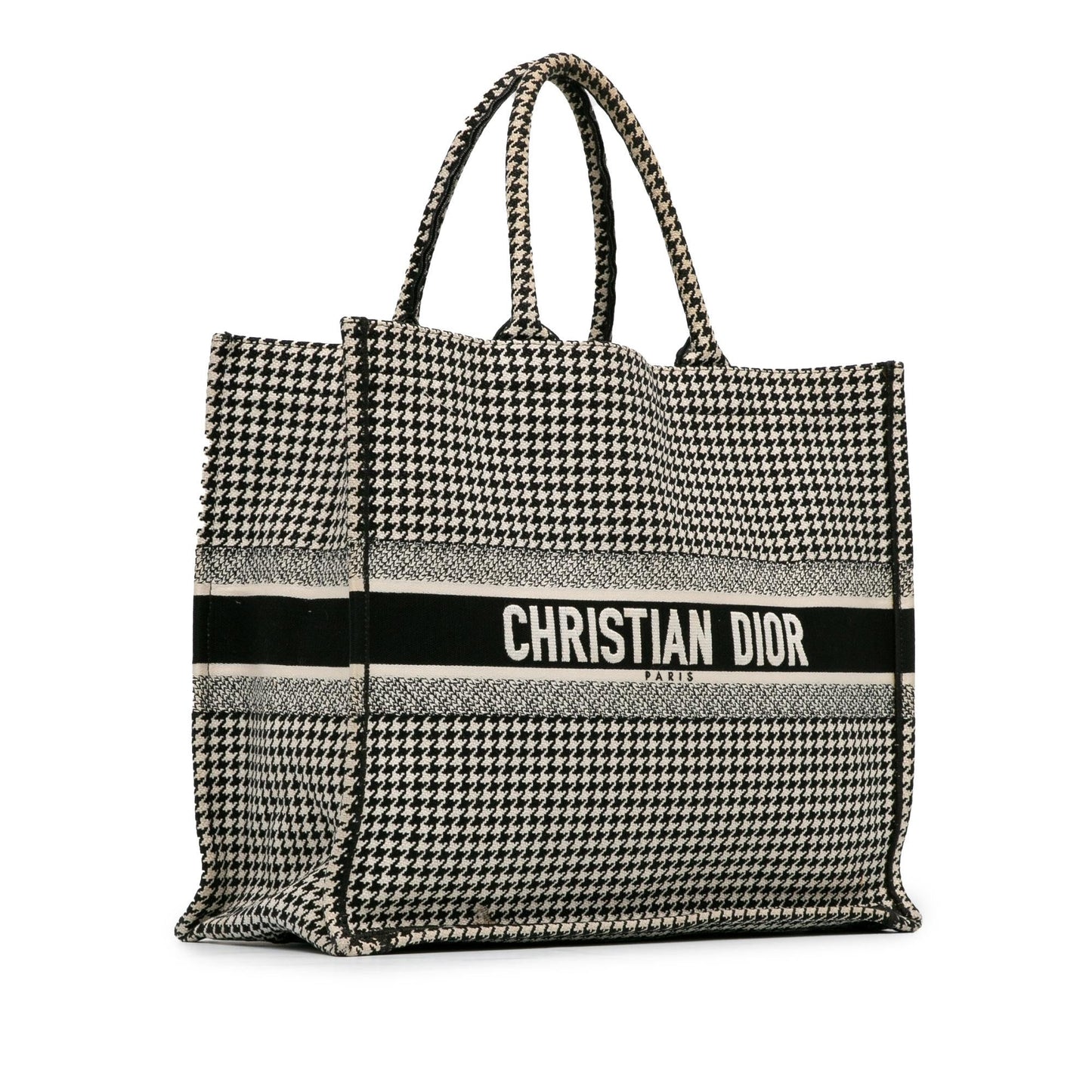 Dior Large Houndstooth Book Tote (SHG-uAGZEe)