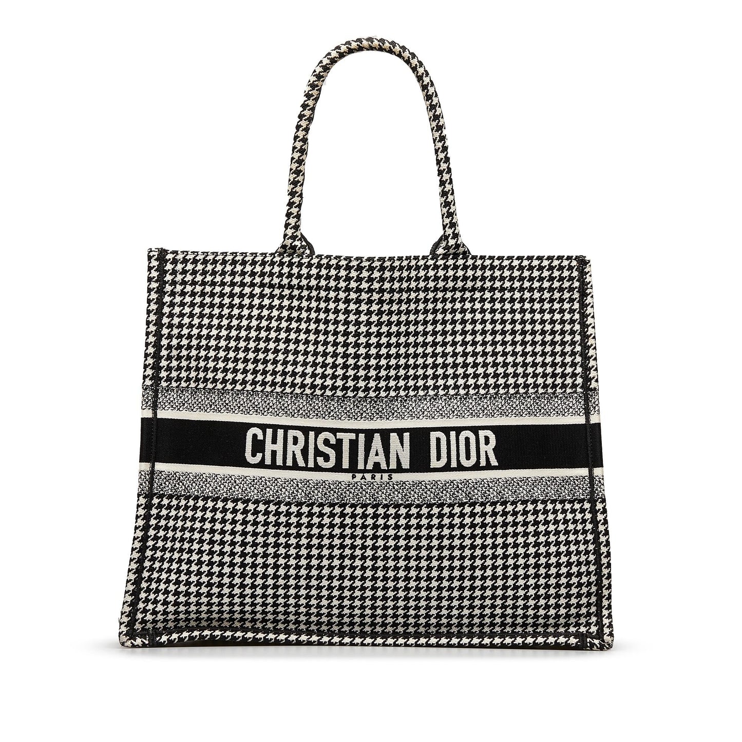 Dior Large Houndstooth Book Tote (SHG-VgsUwy)