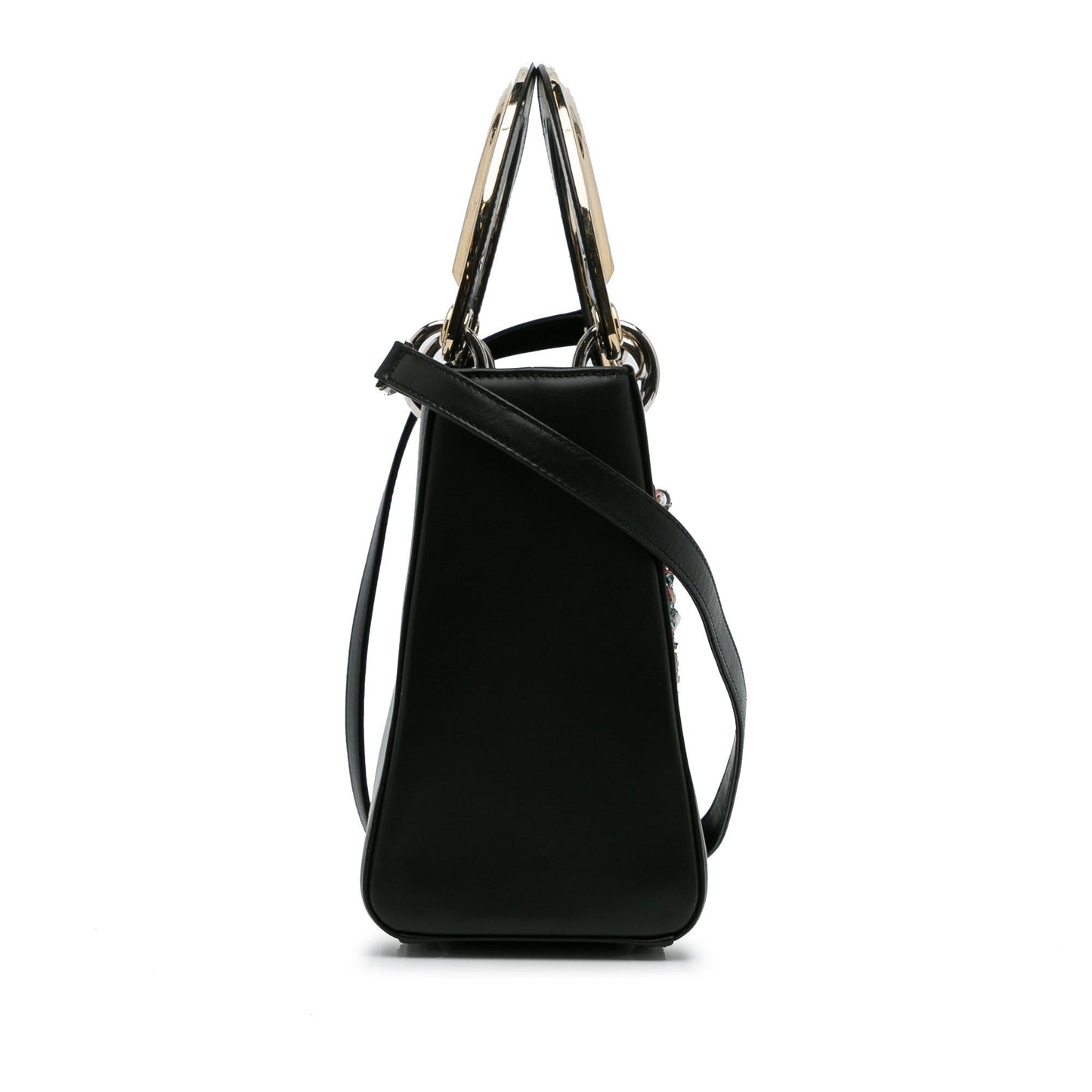 Dior Medium Calfskin Patch Embellished Lady Dior (SHG-YrHiNP)
