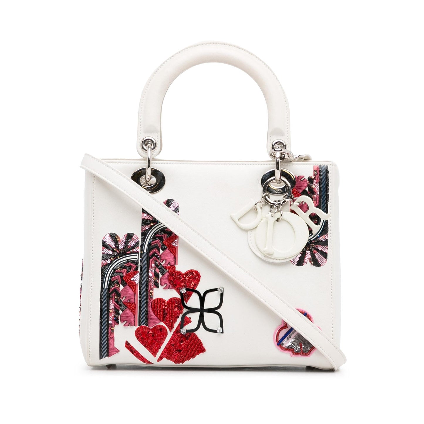 Dior Medium Calfskin Sequin Embellished Lady Dior (SHG-T5mrS0)