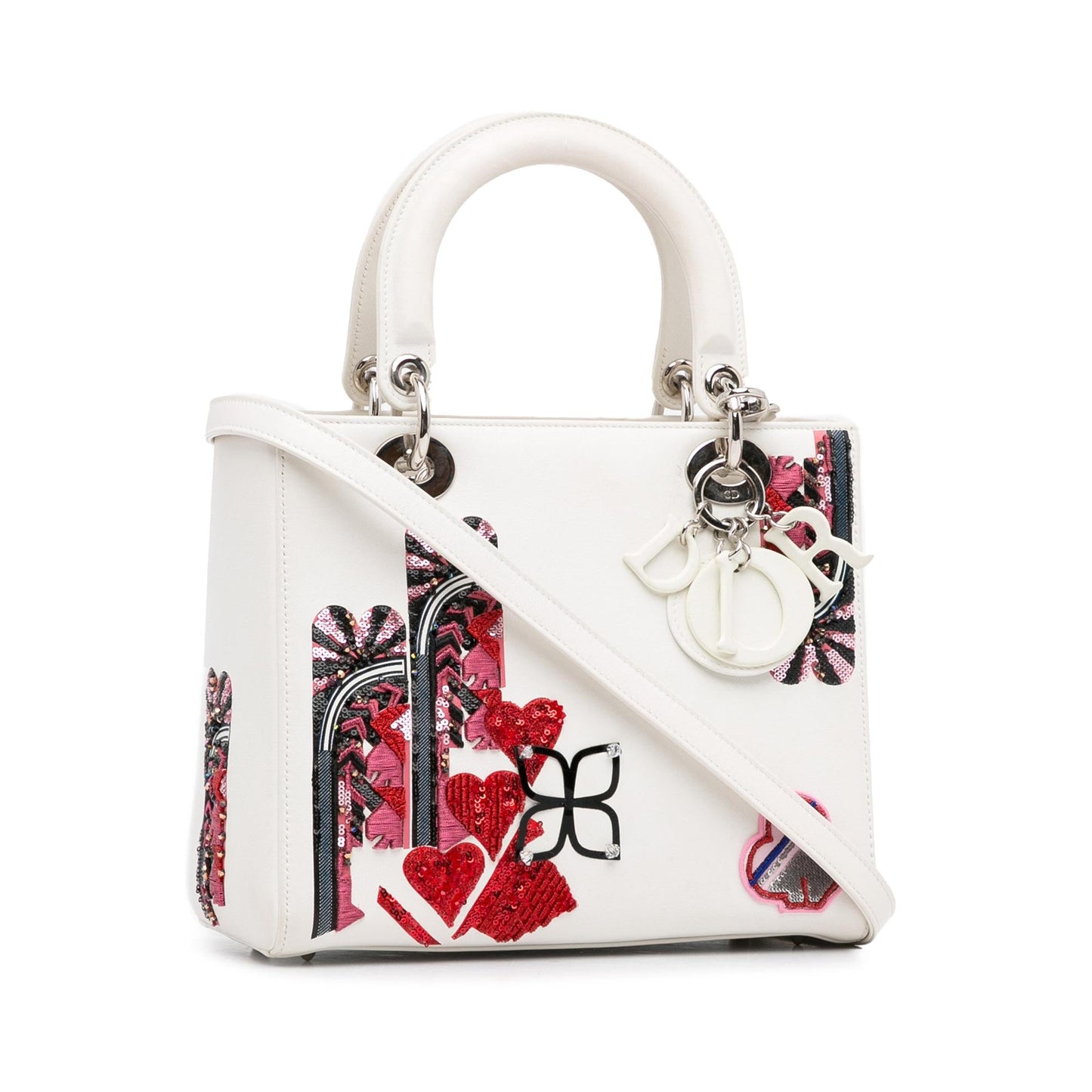 Dior Medium Calfskin Sequin Embellished Lady Dior (SHG-T5mrS0)