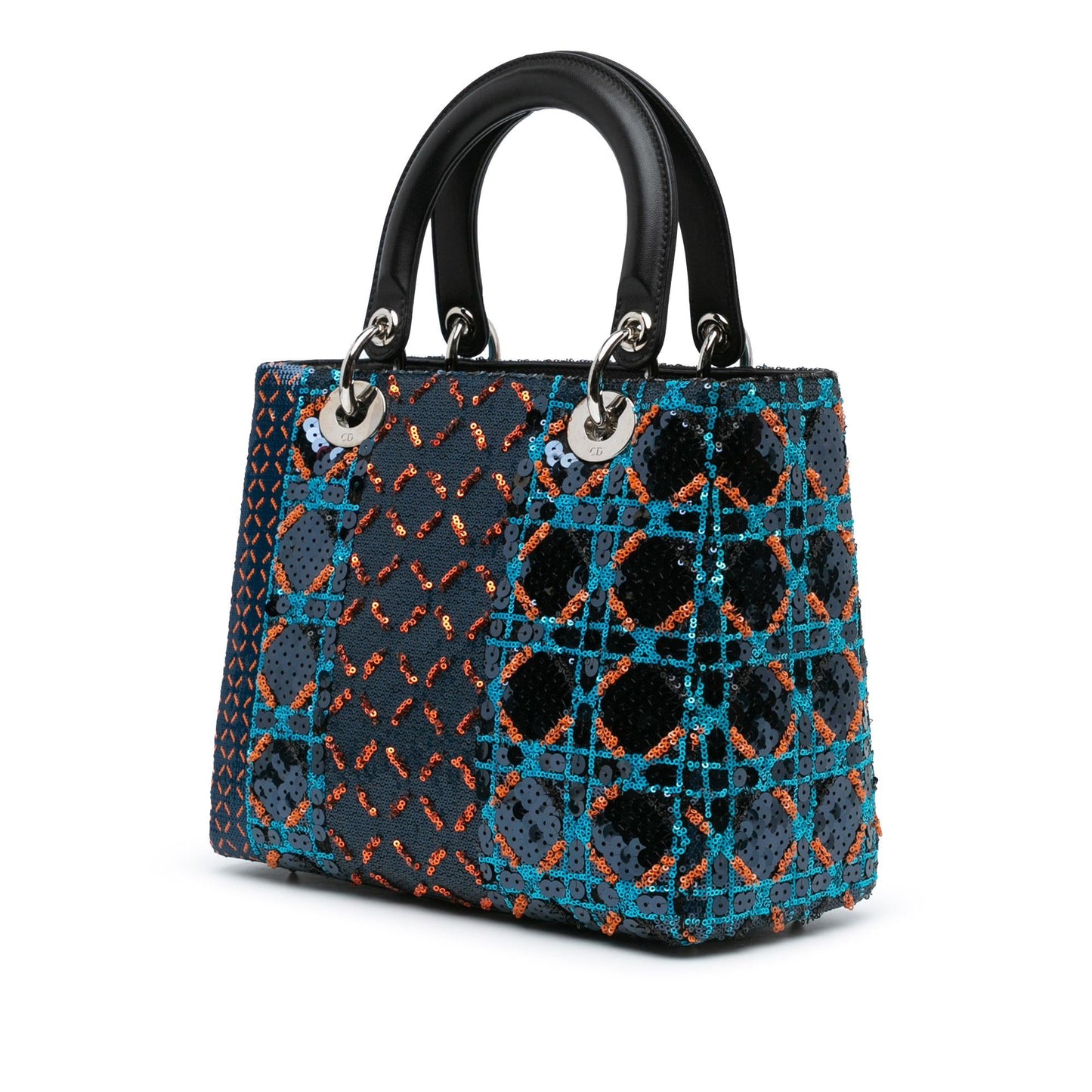 Dior Medium Calfskin Sequin Embellished Lady Dior (SHG-Yt68qB)