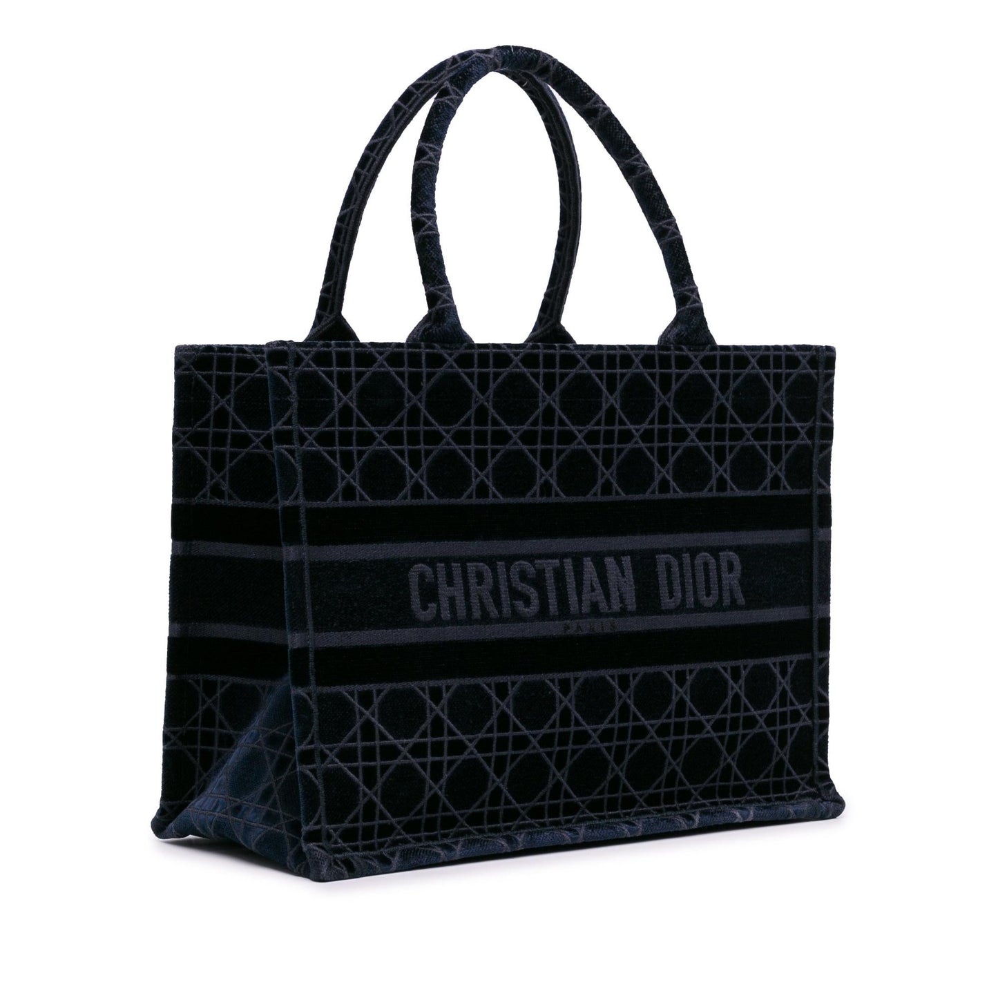 Dior Medium Cannage Embroidered Book Tote (SHG-fvzewU)
