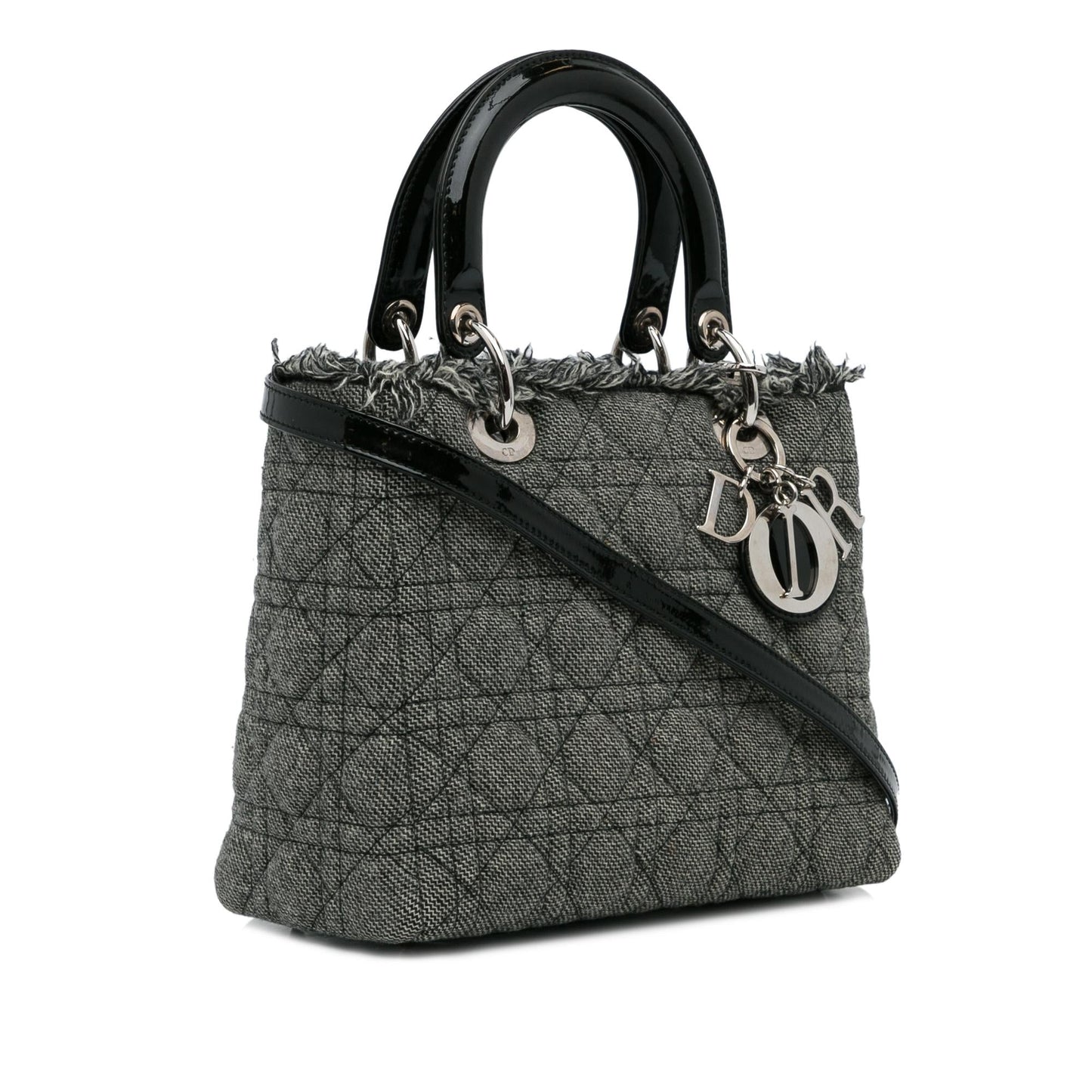 Dior Medium Cannage Tweed Lady Dior (SHG-7omg39)