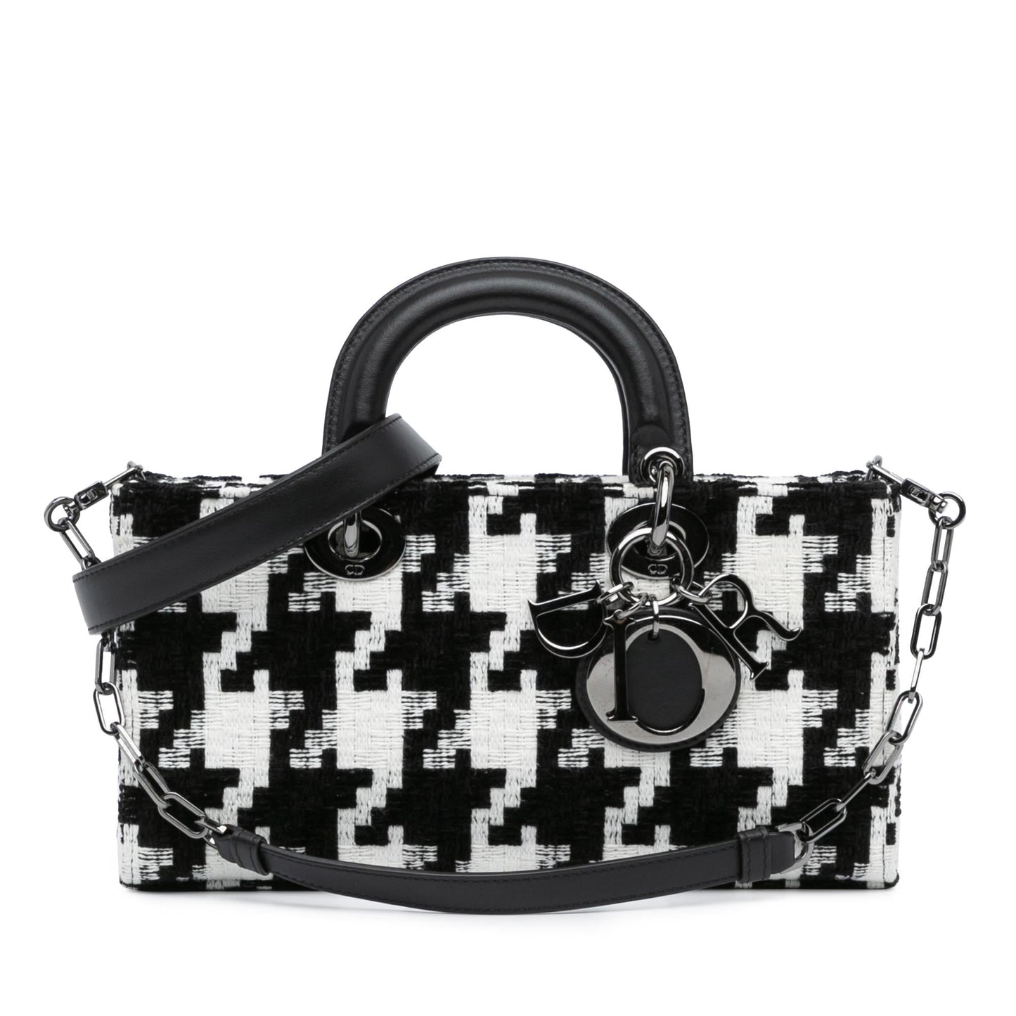 Dior Medium Canvas Macro Houndstooth Lady D Joy (SHG-4ki8ka)