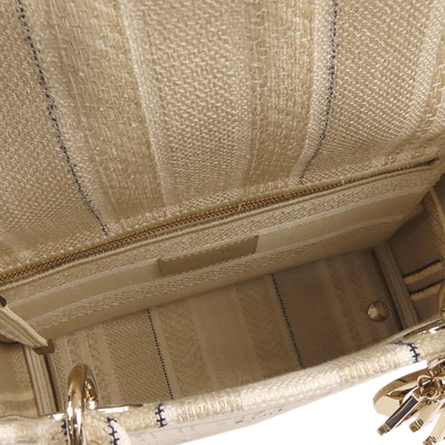Dior Medium Canvas Striped Lady D-Lite (SHG-u2rP87)