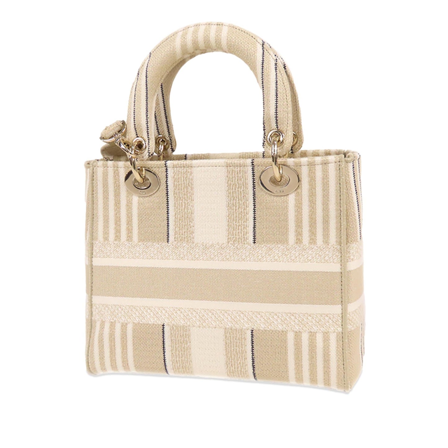 Dior Medium Canvas Striped Lady D-Lite (SHG-u2rP87)