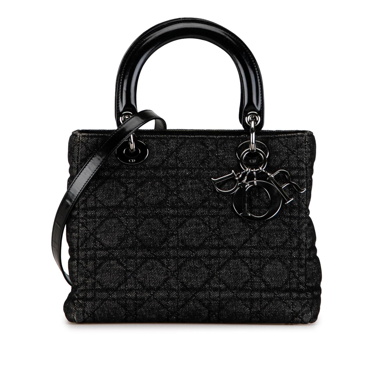Dior Medium Denim Cannage Lady Dior (SHG-1ANWVA)