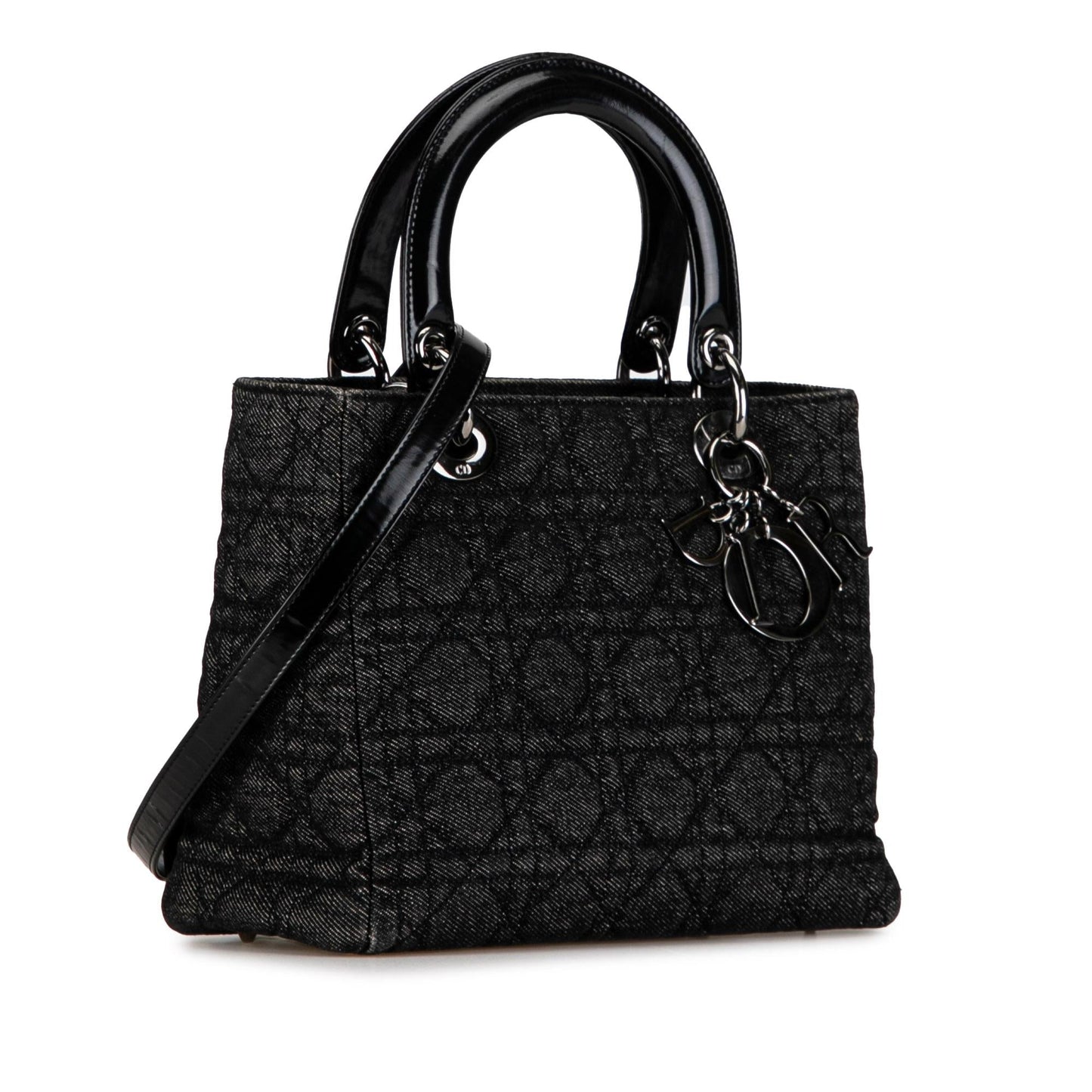 Dior Medium Denim Cannage Lady Dior (SHG-1ANWVA)