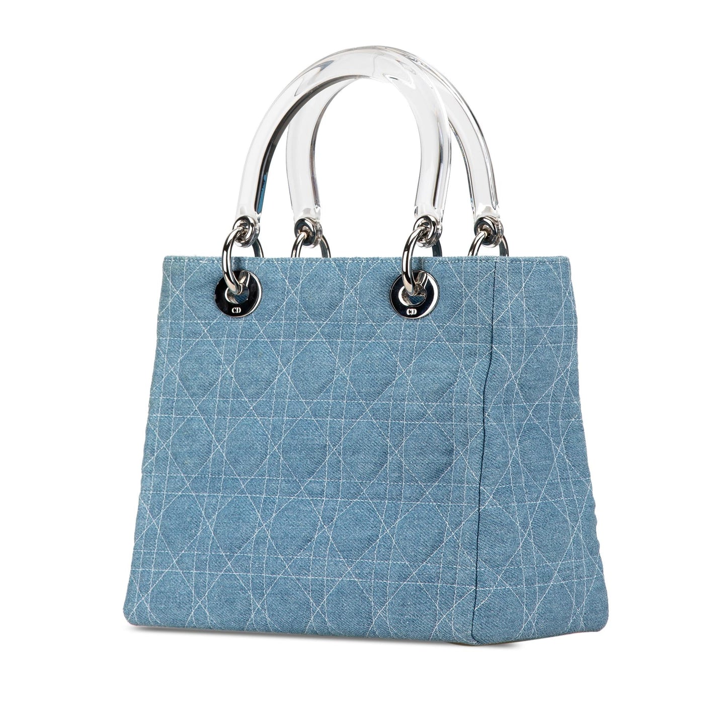 Dior Medium Denim Cannage Lady Dior (SHG-5IJWO3)