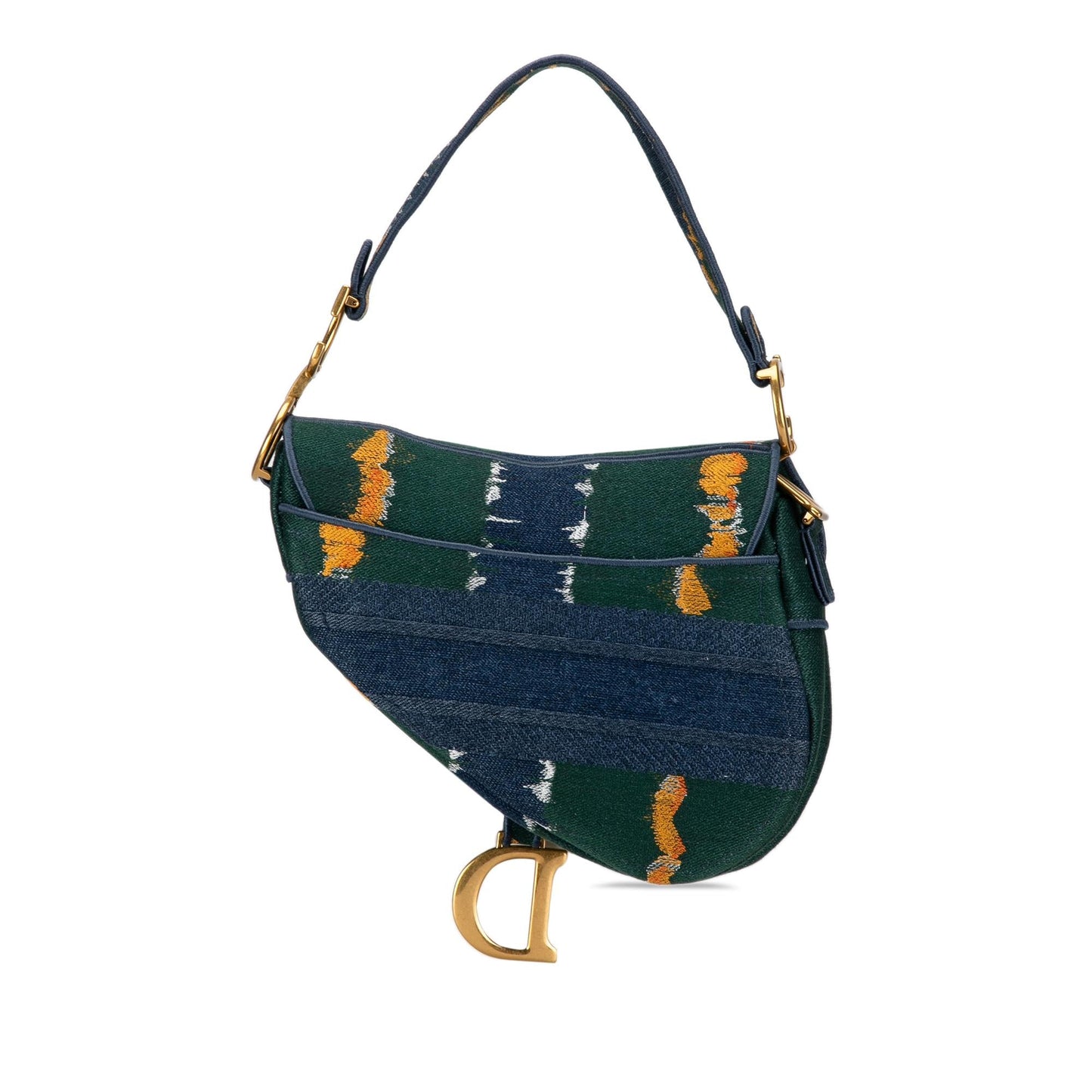 Dior Medium Embroidered Canvas Saddle Bag (SHG-igov5B)