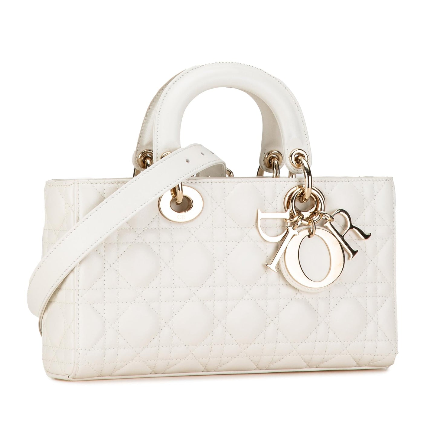 Dior Medium Lambskin Cannage Lady D-Joy (SHG-MxRuTB)