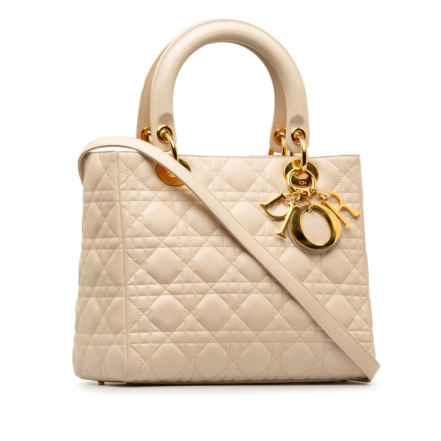 Dior Medium Lambskin Cannage Lady Dior (SHG-CyzxRl)