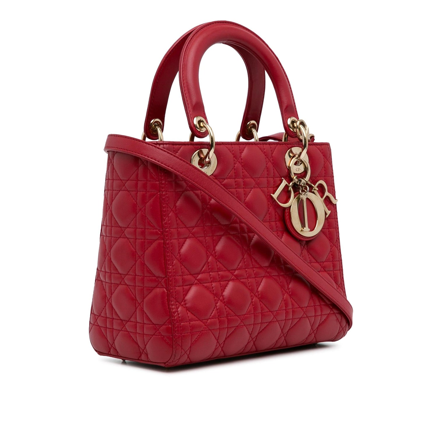Dior Medium Lambskin Cannage Lady Dior (SHG-P00Mul)