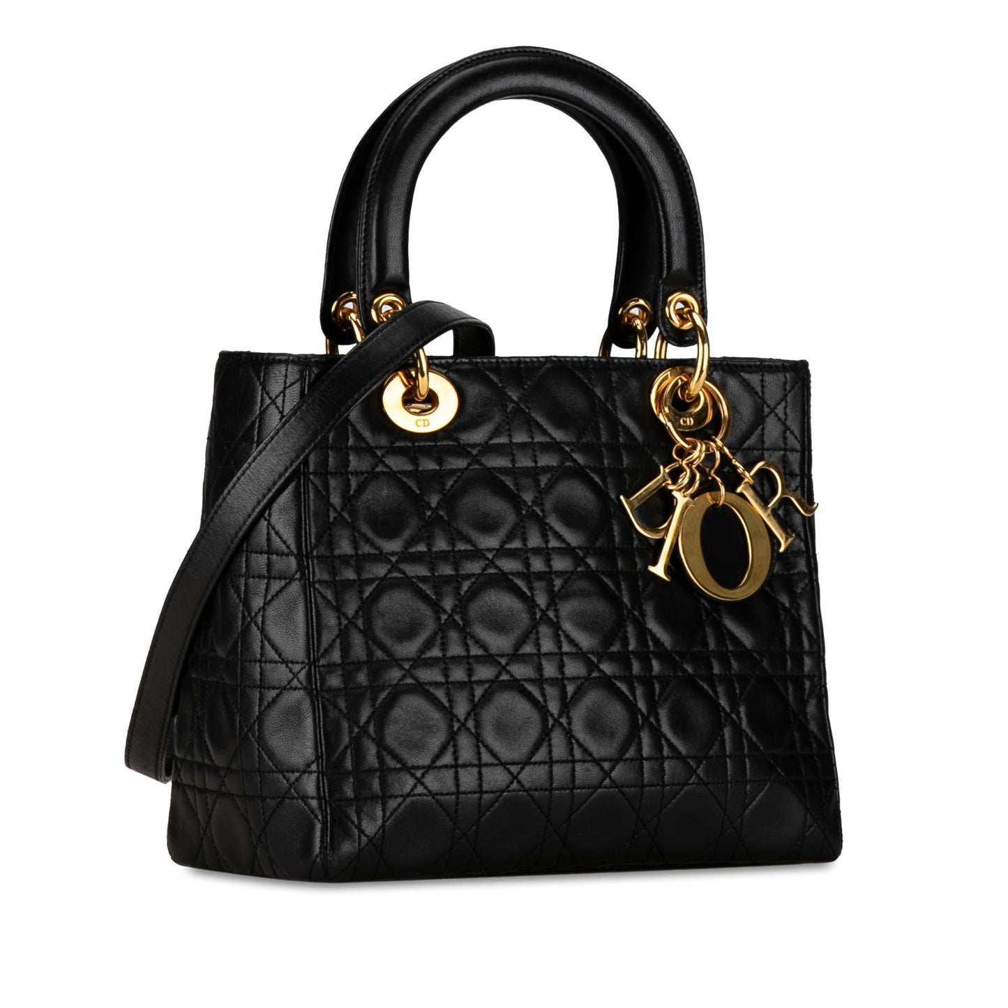 Dior Medium Lambskin Cannage Lady Dior (SHG-4cOwrI)