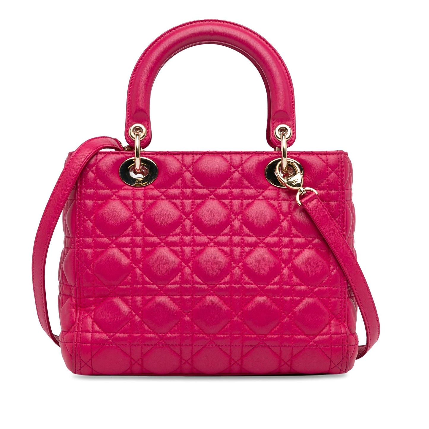 Dior Medium Lambskin Cannage Lady Dior (SHG-HLvJGy)