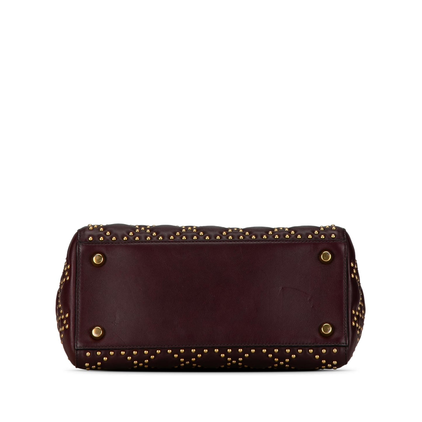 Dior Medium Lambskin Cannage Studded Supple Lady Dior (SHG-DSgsrk)