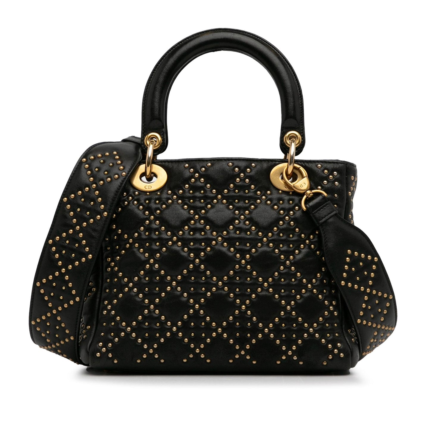 Dior Medium Lambskin Studded Lady Dior (SHG-oqFGf1)