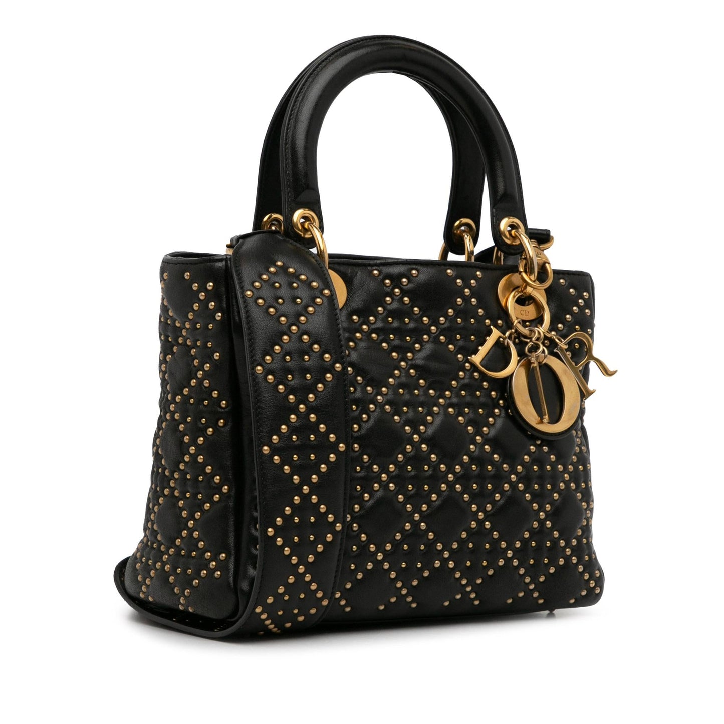 Dior Medium Lambskin Studded Lady Dior (SHG-oqFGf1)