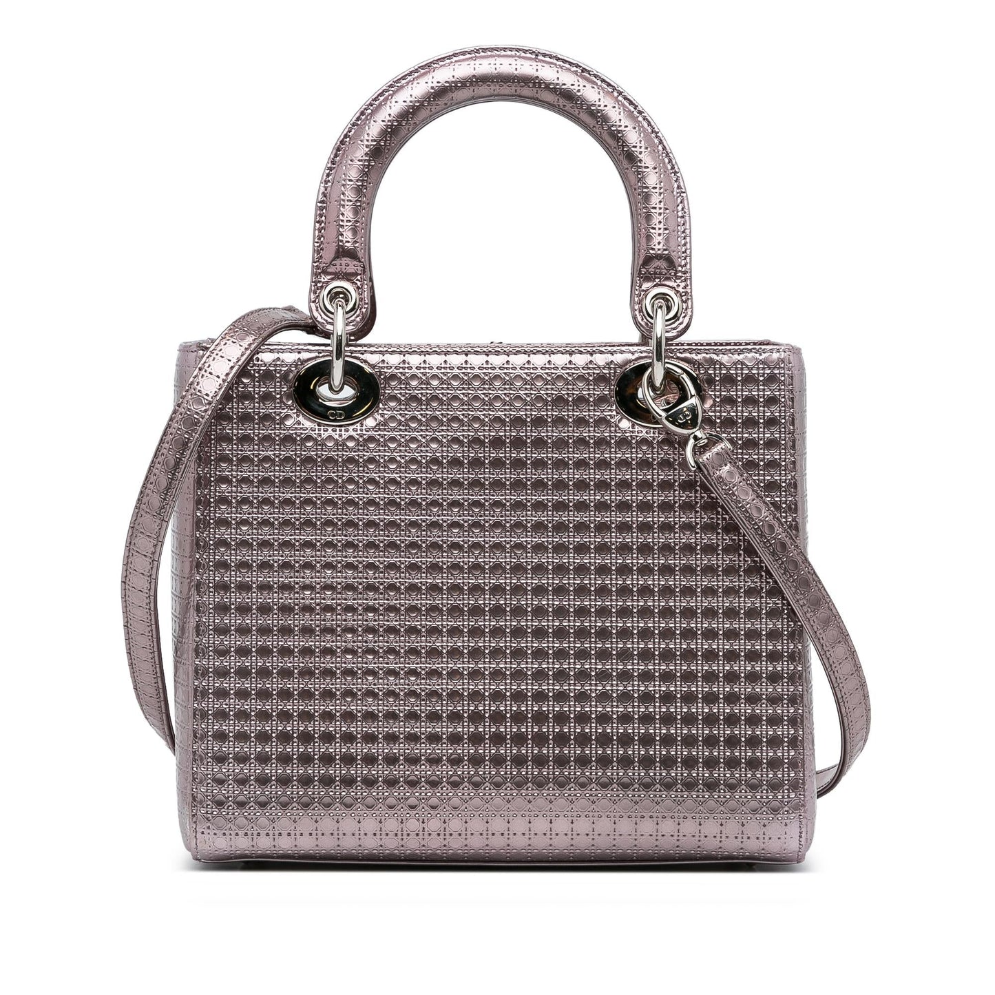 Dior Medium Metallic Microcannage Lady Dior (SHG-rFTqIT)