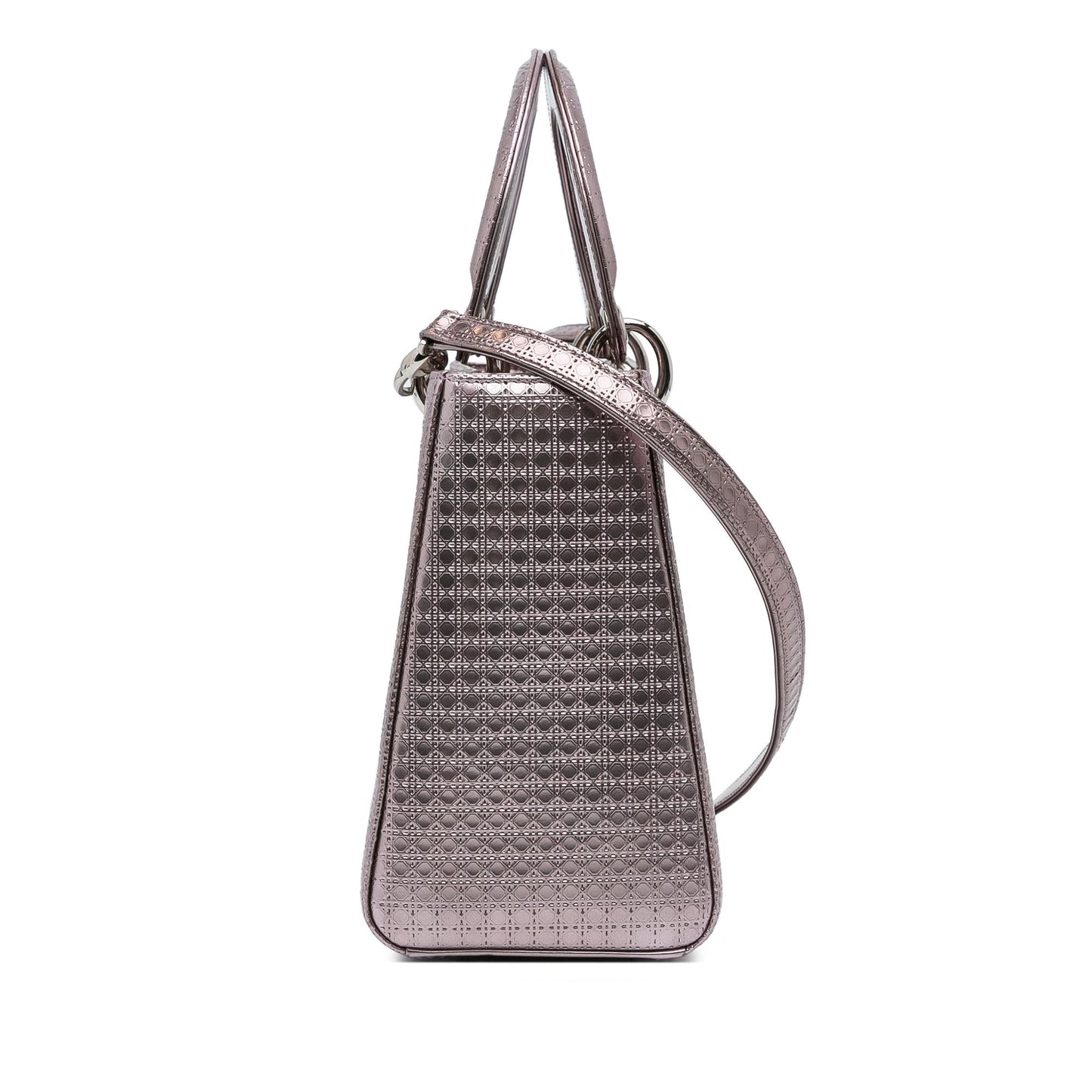 Dior Medium Metallic Microcannage Lady Dior (SHG-rFTqIT)