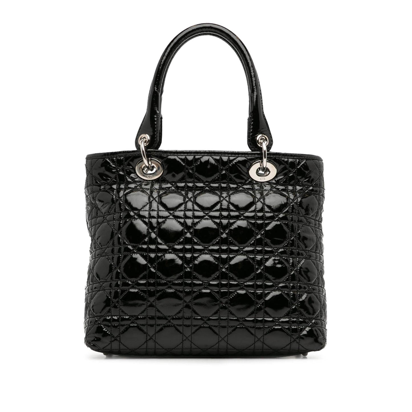 Dior Medium Patent Cannage Lady Dior Soft Shopping Tote (SHG-l67PuF)