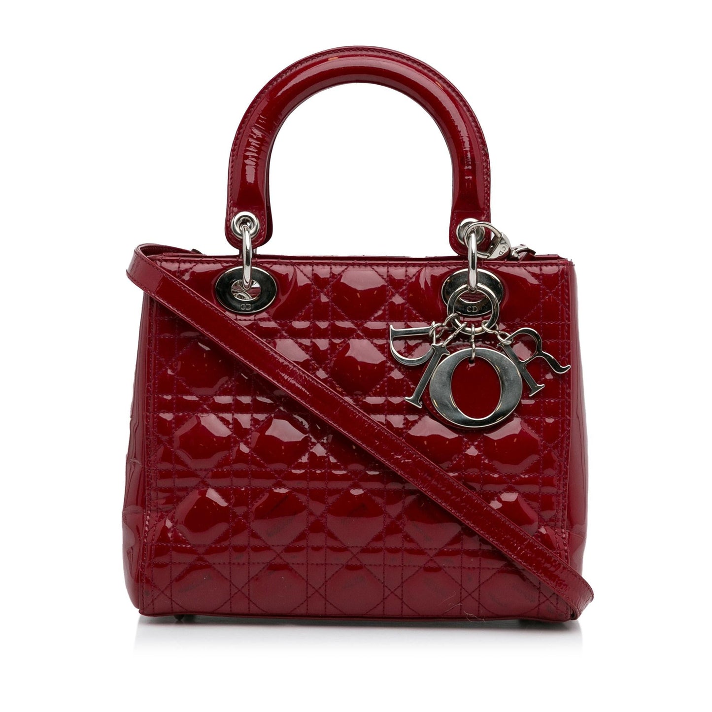 Dior Medium Patent Cannage Lady Dior (SHG-8YKOE0)