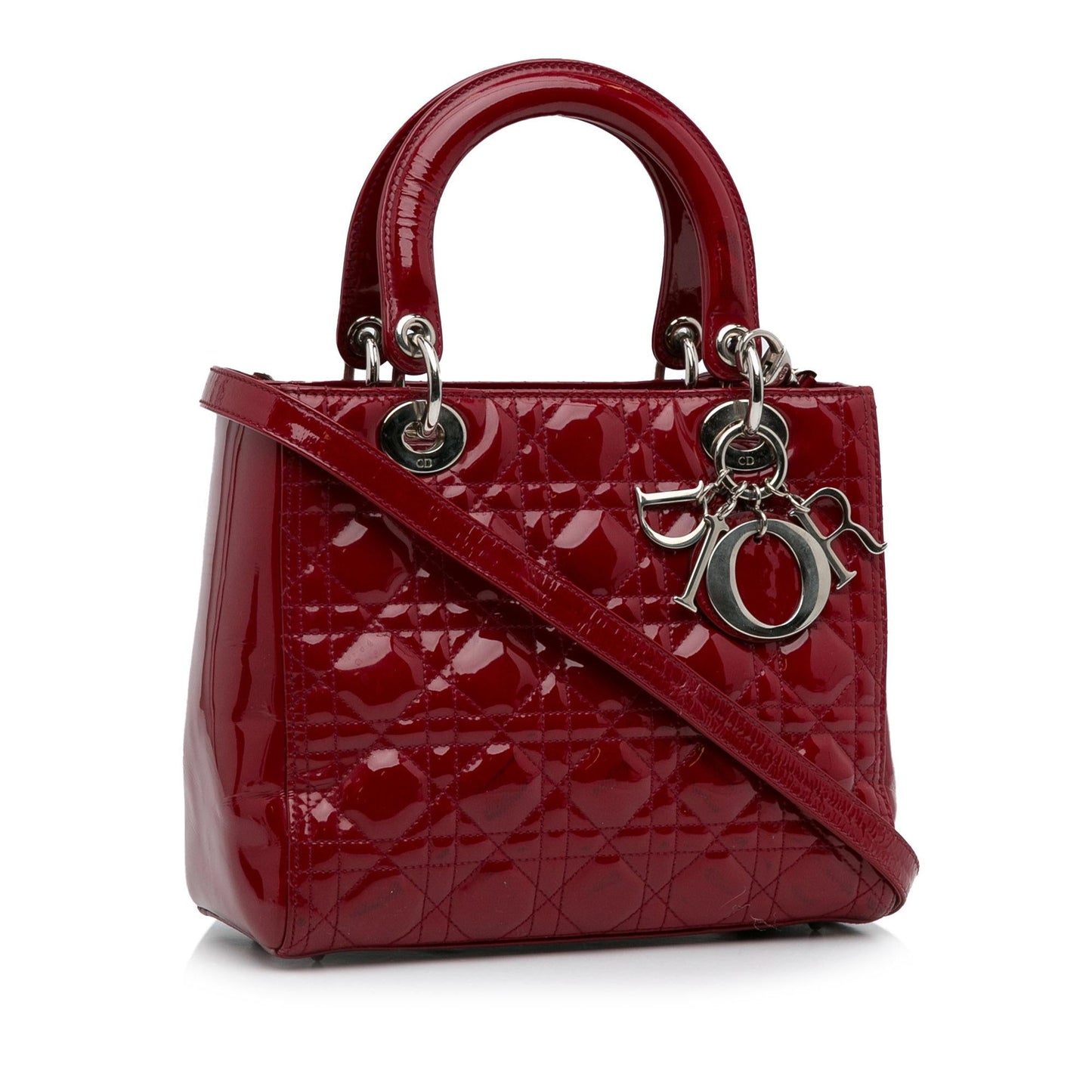 Dior Medium Patent Cannage Lady Dior (SHG-8YKOE0)