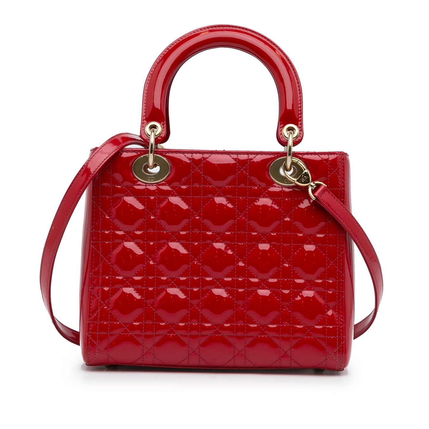 Dior Medium Patent Cannage Lady Dior (SHG-isb2sh)