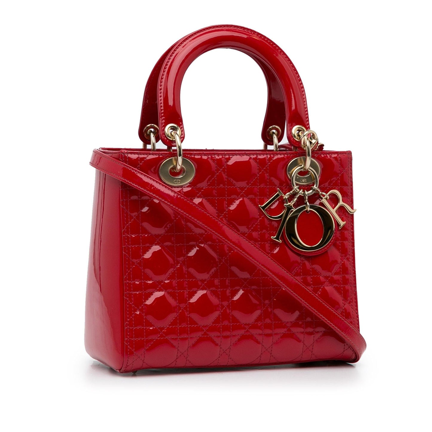 Dior Medium Patent Cannage Lady Dior (SHG-isb2sh)