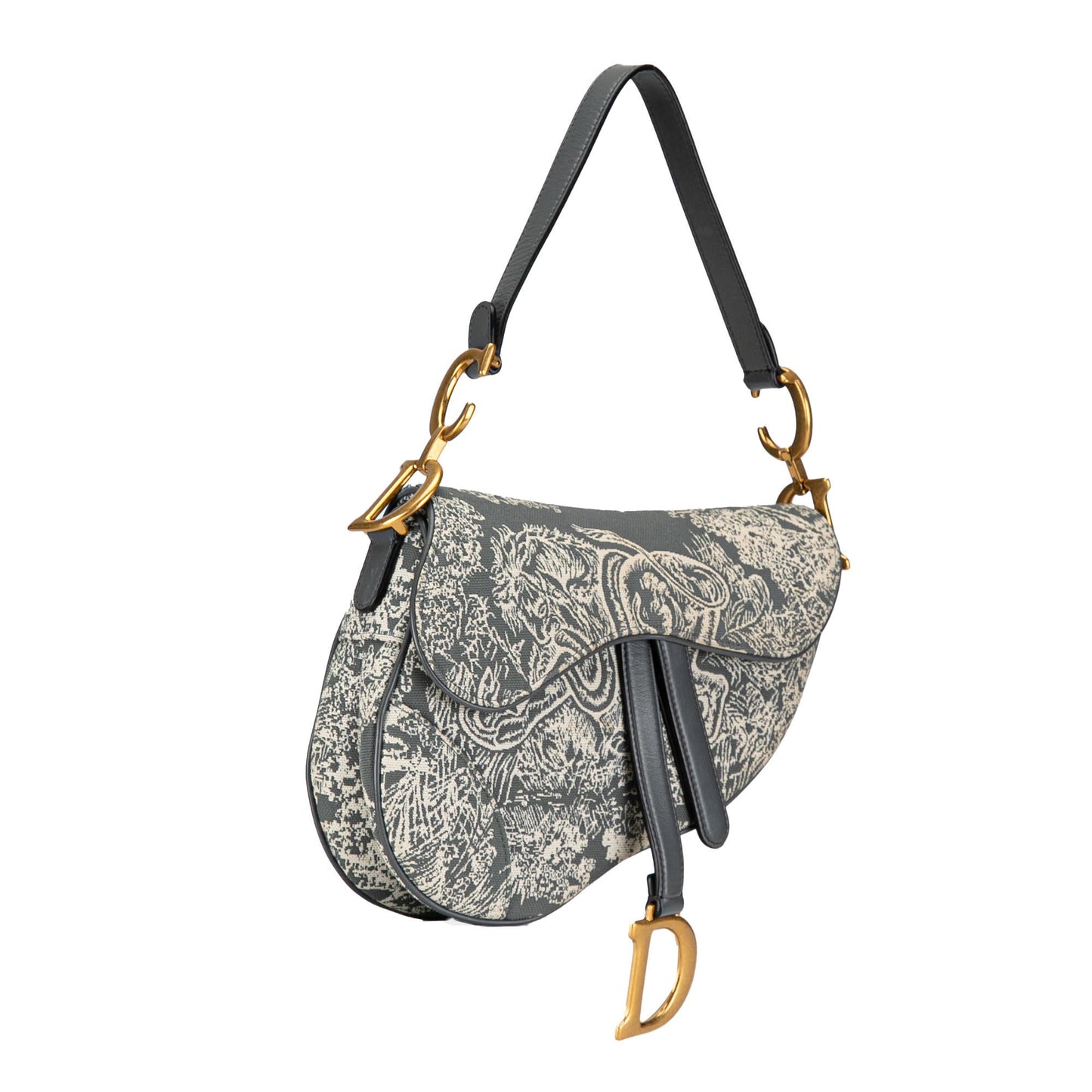 Dior Medium Toile De Jouy Saddle (SHG-zoCJVR)