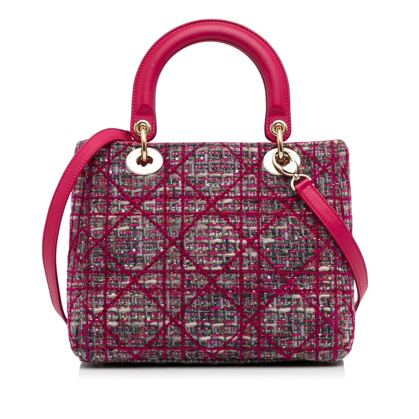 Dior Medium Tweed Cannage Lady Dior (SHG-oxyzpX)