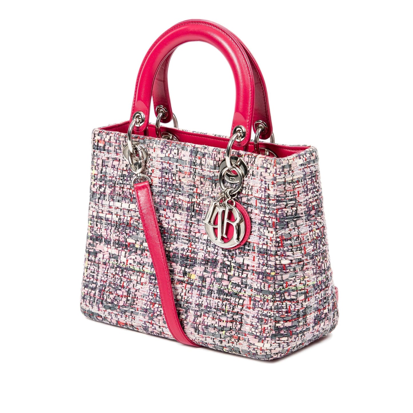 Dior Medium Tweed Lady Dior Satchel (SHG-8yJnUk)