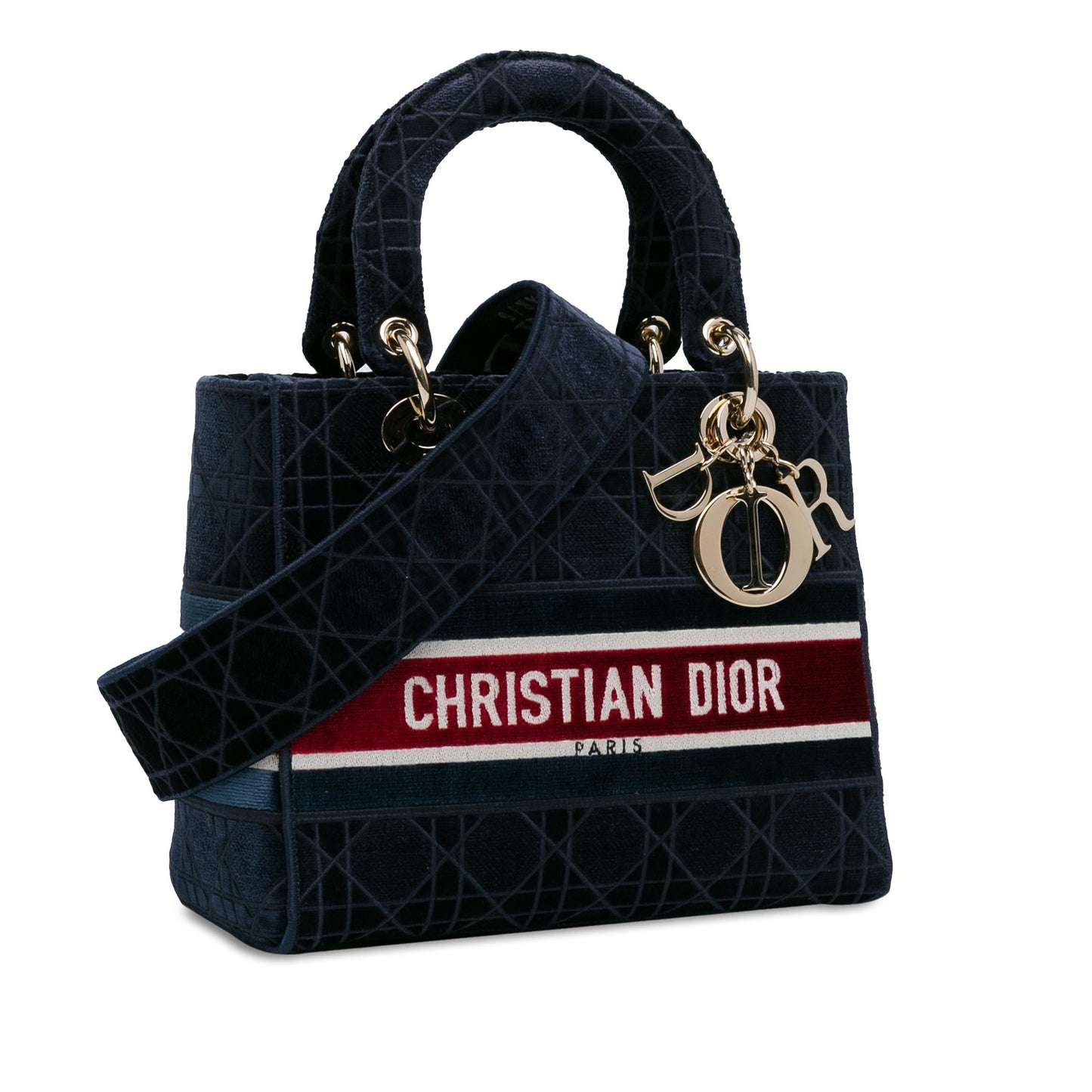 Dior Medium Velvet Cannage Lady D-Lite (SHG-ysoyN0)