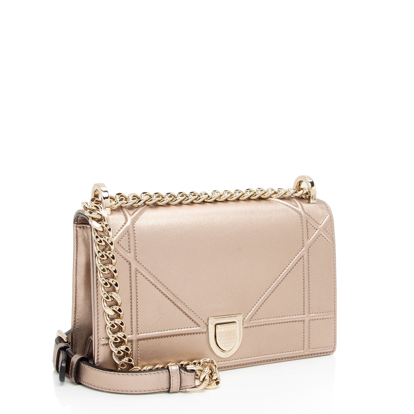 Dior Metallic Calfskin Diorama Medium Shoulder Bag (SHF-PdJzO1)