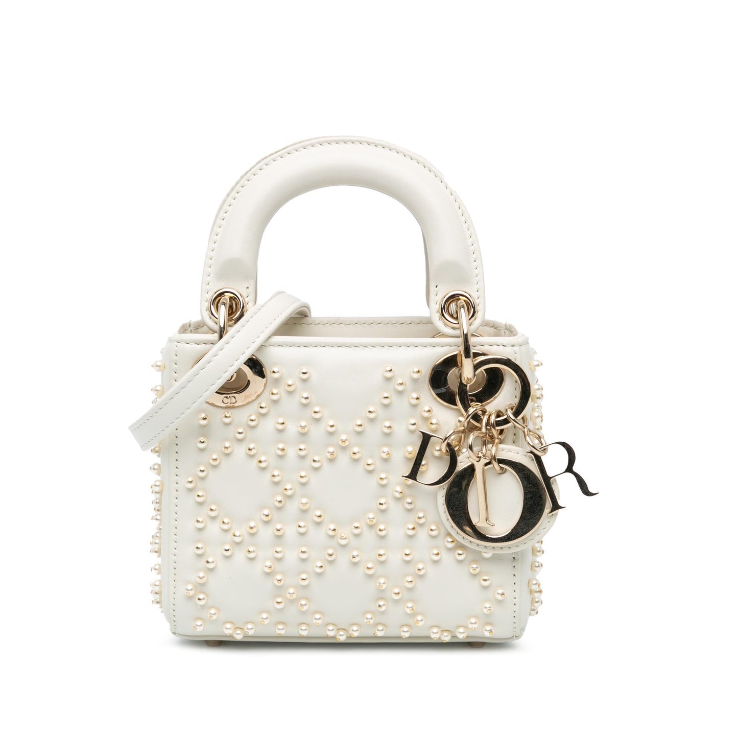 Dior Micro Lambskin Cannage Pearl Lady Dior (SHG-Y2mIaH)
