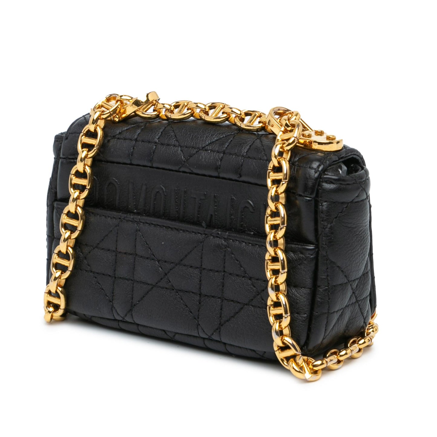 Dior Micro Supple Calfskin Cannage Caro Bag (SHG-5y6FE7)