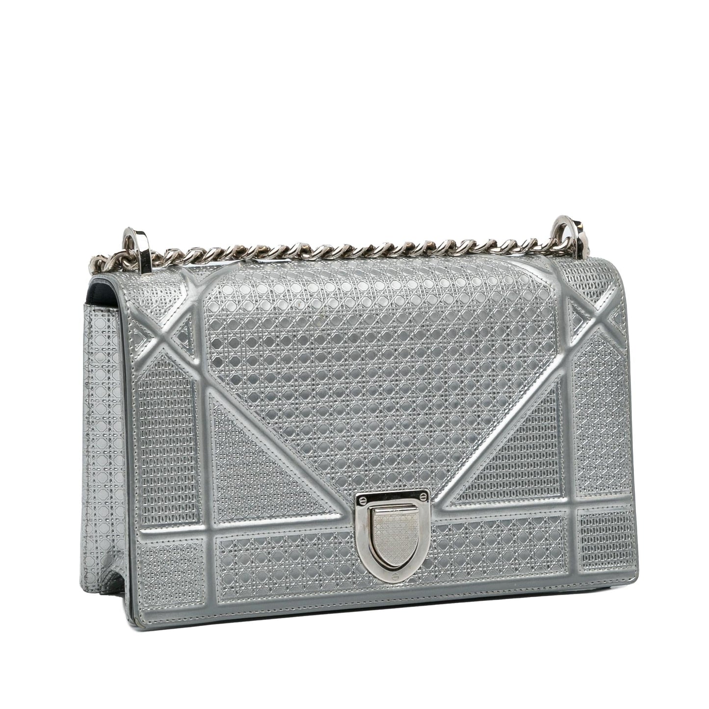 Dior Microcannage Patent Diorama Crossbody Bag (SHG-sJ4yqG)